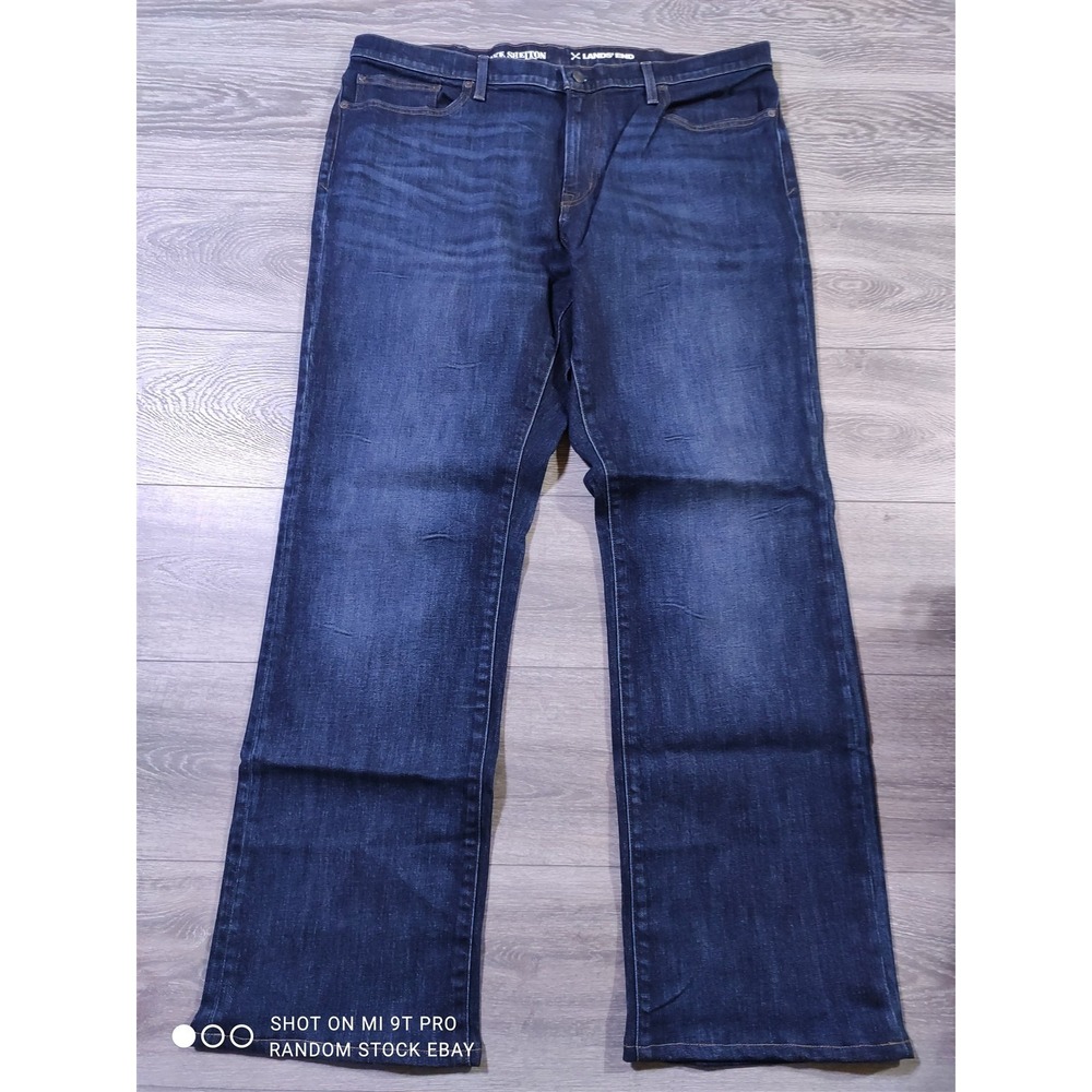 Lands End Blake Shelton Mens 40x34 Buck Creek Wash Off Stage Straight Leg Jeans